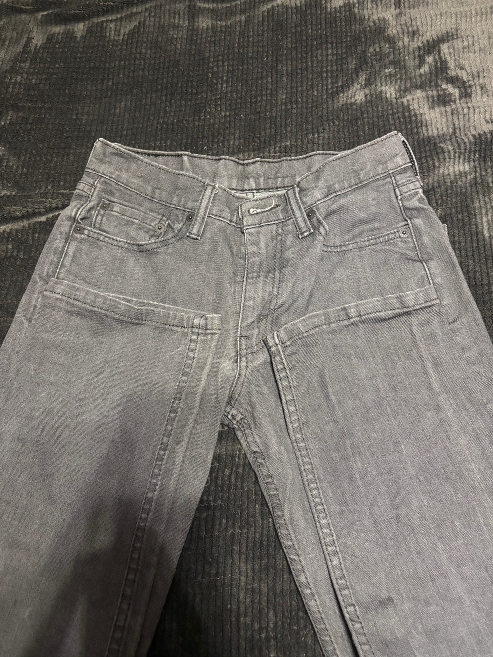 4. Levi's Straight Gray  Jeans